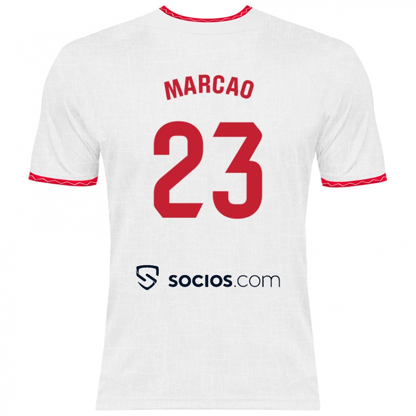 Criança Camisola Marcão #23 Vermelho Branco Principal 2024/25 Camisa Brasil