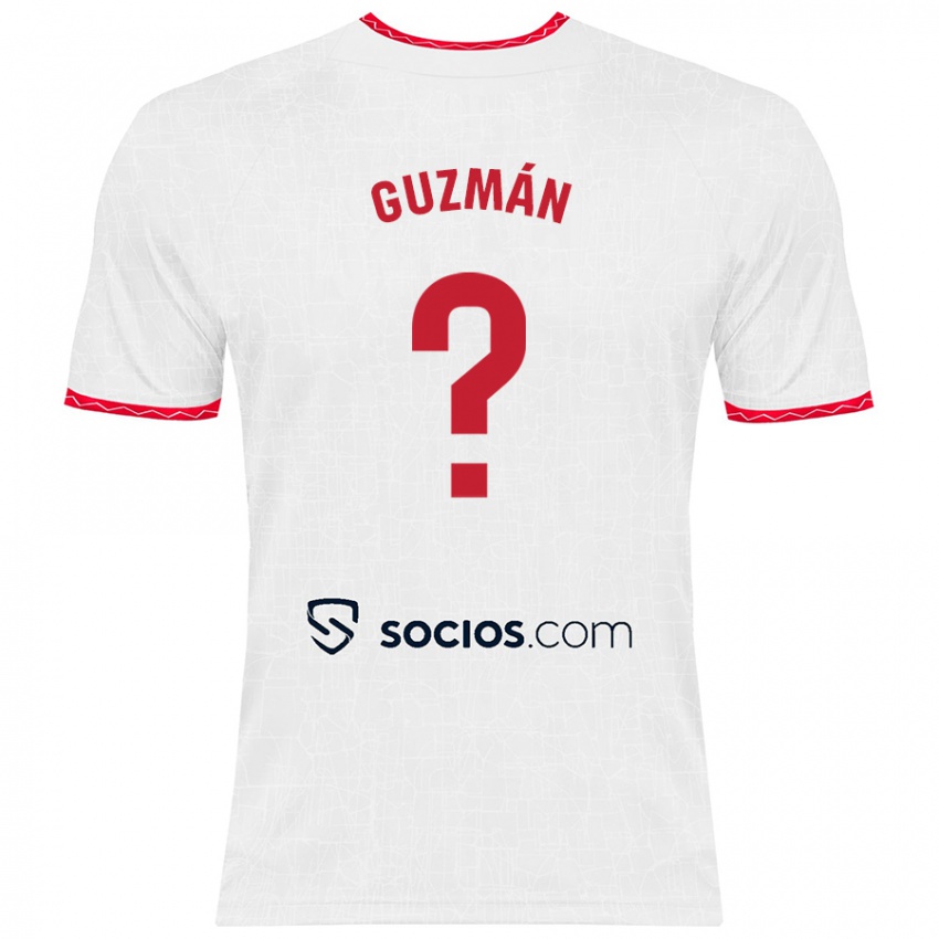 Criança Camisola Gonzalo Guzmán #0 Vermelho Branco Principal 2024/25 Camisa Brasil