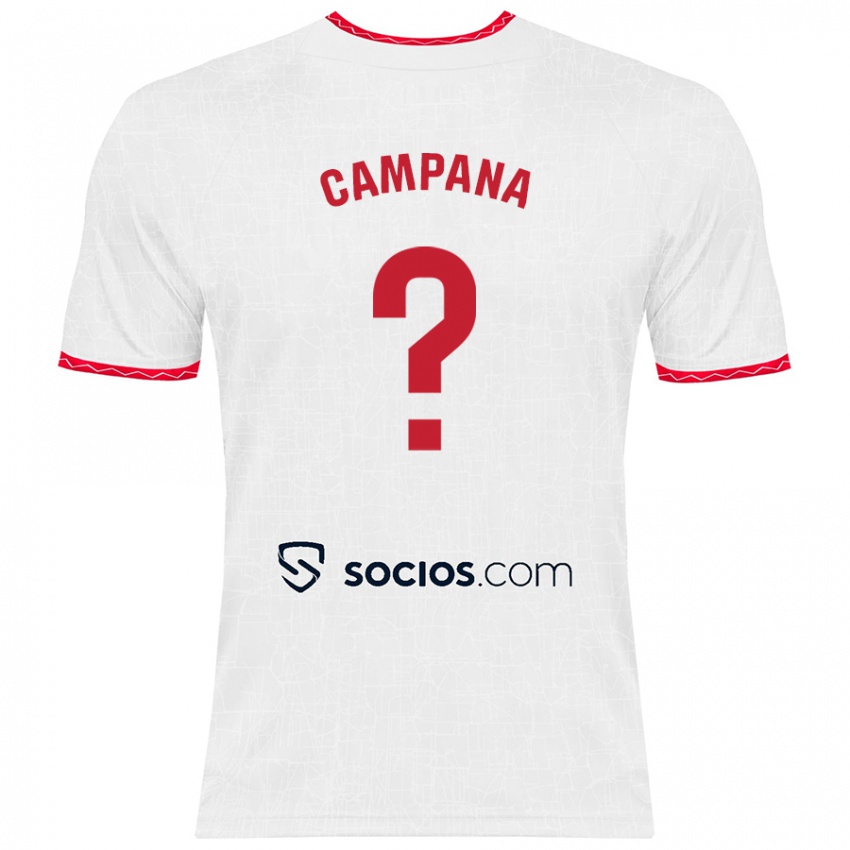 Criança Camisola Massimo Campana #0 Vermelho Branco Principal 2024/25 Camisa Brasil