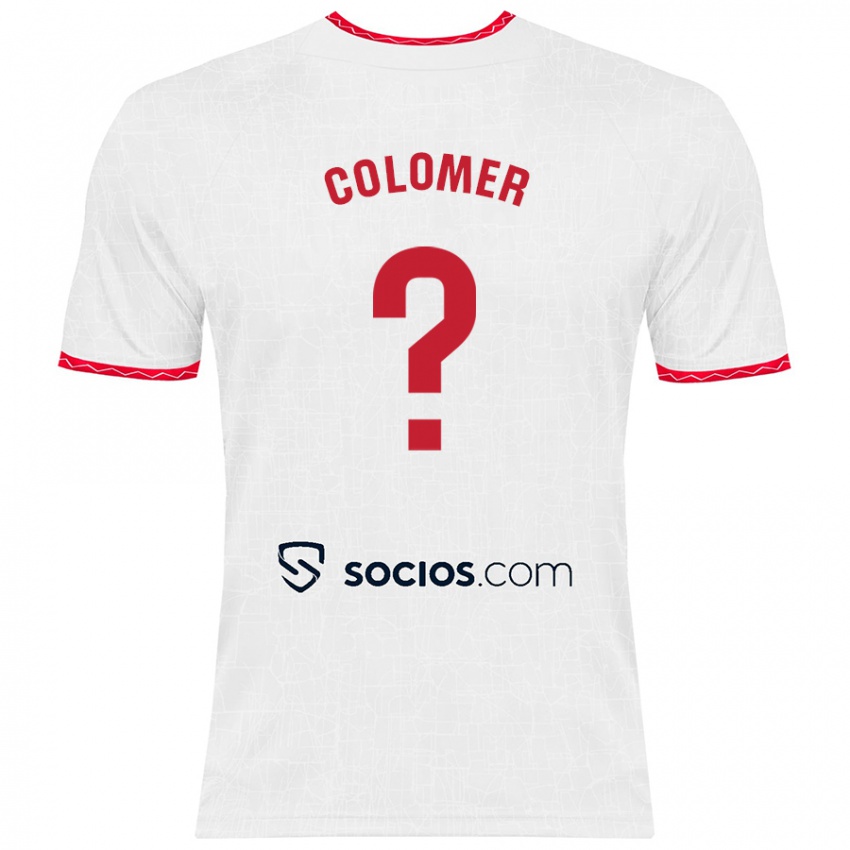 Criança Camisola Carlos Colomer #0 Vermelho Branco Principal 2024/25 Camisa Brasil