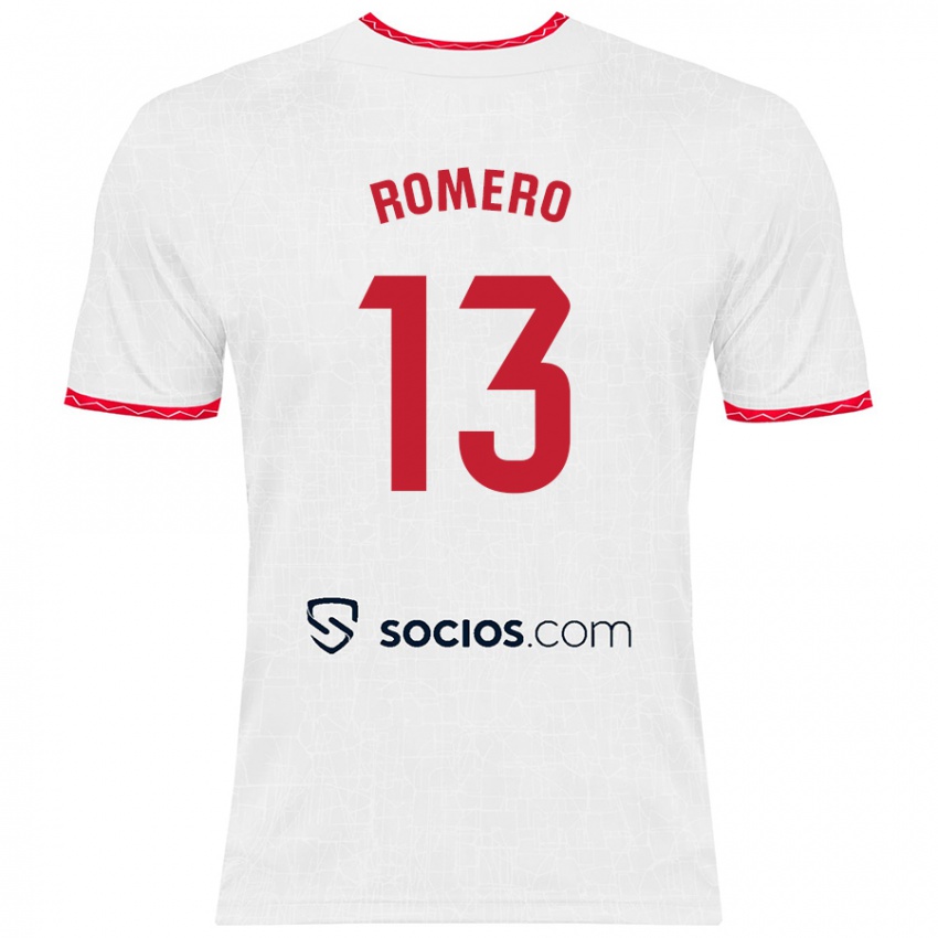 Criança Camisola Rafael Romero #13 Vermelho Branco Principal 2024/25 Camisa Brasil