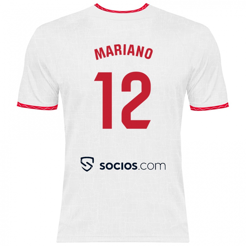 Criança Camisola Mariano Diaz #12 Vermelho Branco Principal 2024/25 Camisa Brasil