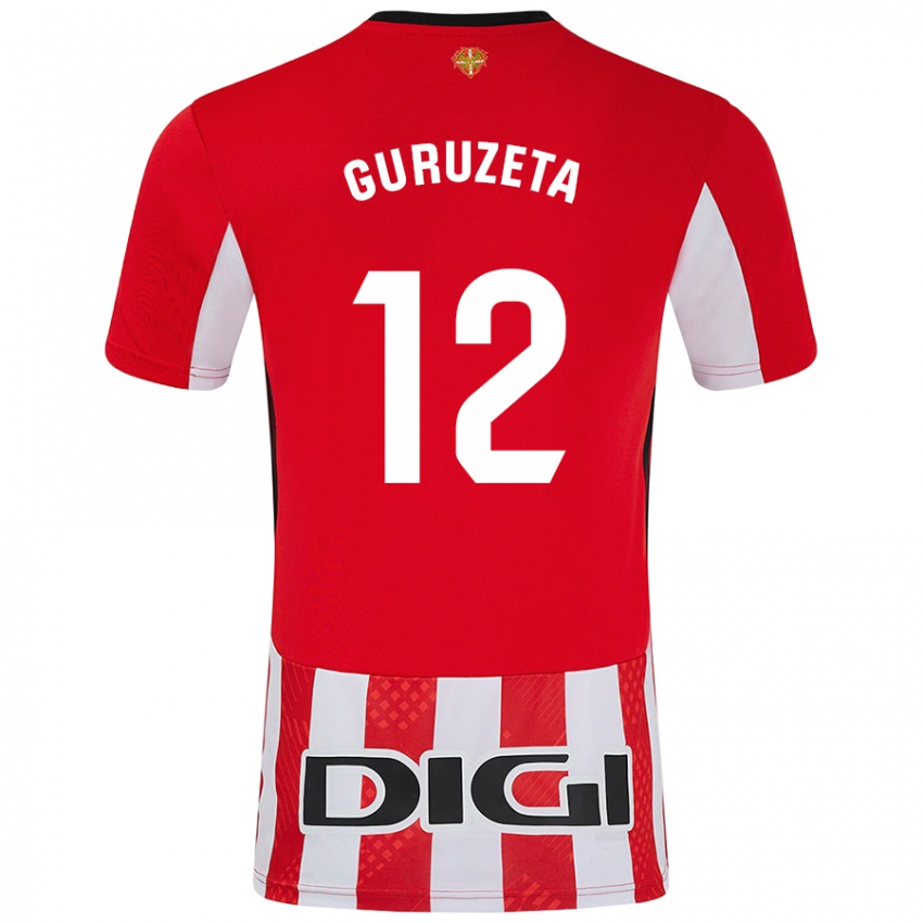 Criança Camisola Gorka Guruzeta #12 Branco Vermelho Principal 2024/25 Camisa Brasil