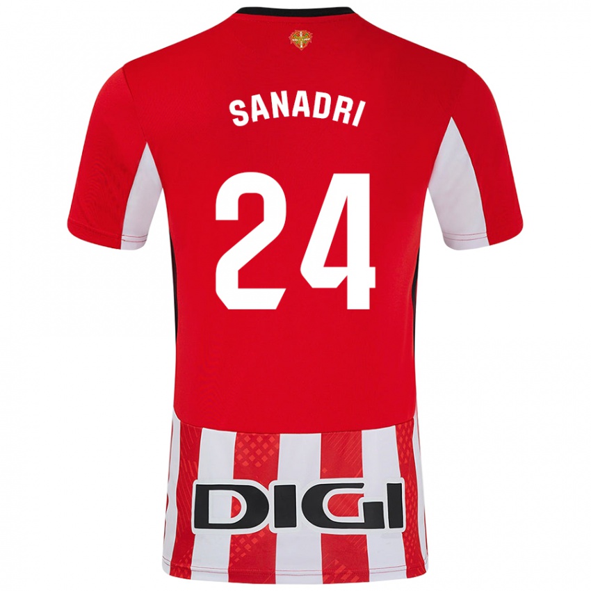 Criança Camisola Sanadri #24 Branco Vermelho Principal 2024/25 Camisa Brasil