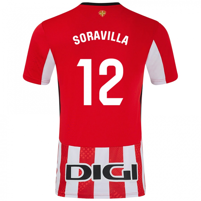 Criança Camisola Ander Soravilla #12 Branco Vermelho Principal 2024/25 Camisa Brasil