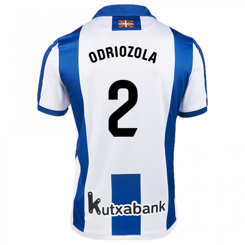 Criança Camisola Alvaro Odriozola #2 Azul Branco Principal 2024/25 Camisa Brasil