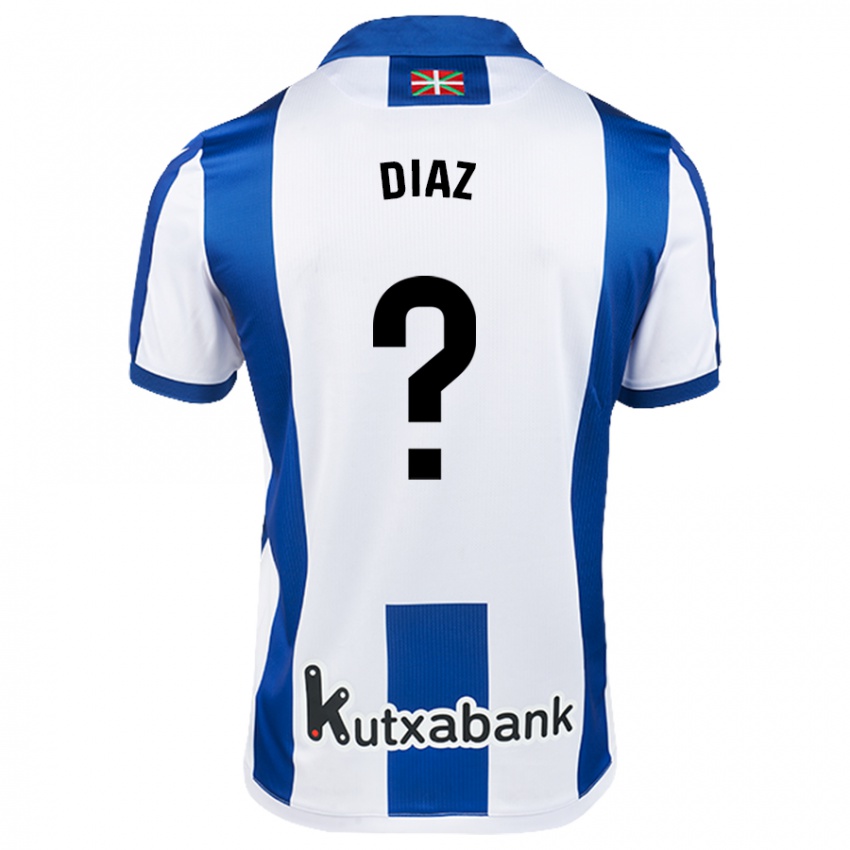 Criança Camisola Dani Díaz #0 Azul Branco Principal 2024/25 Camisa Brasil