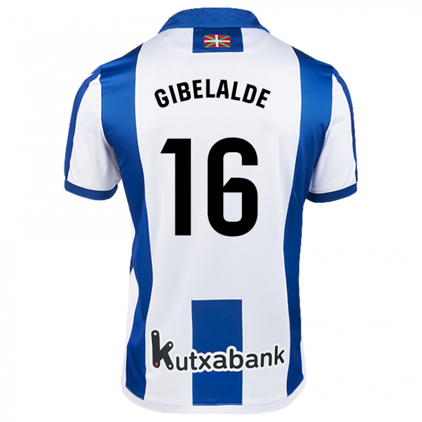 Criança Camisola Manex Gibelalde #16 Azul Branco Principal 2024/25 Camisa Brasil