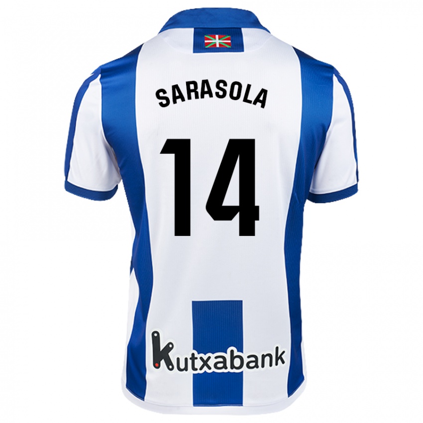 Criança Camisola Izarne Sarasola Beain #14 Azul Branco Principal 2024/25 Camisa Brasil