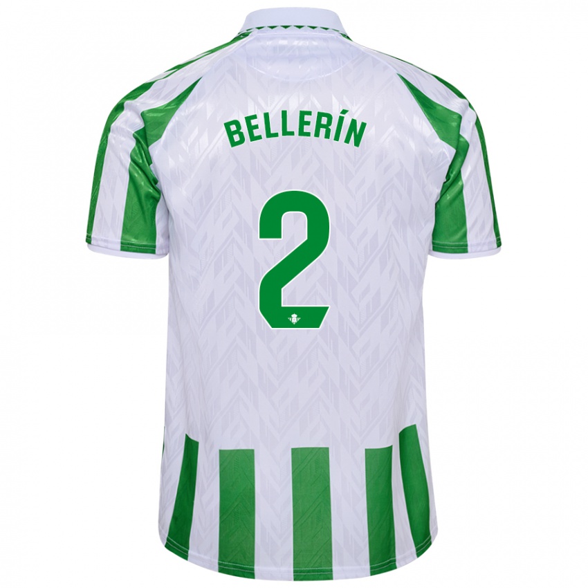 Criança Camisola Hector Bellerin #2 Riscas Brancas Verdes Principal 2024/25 Camisa Brasil