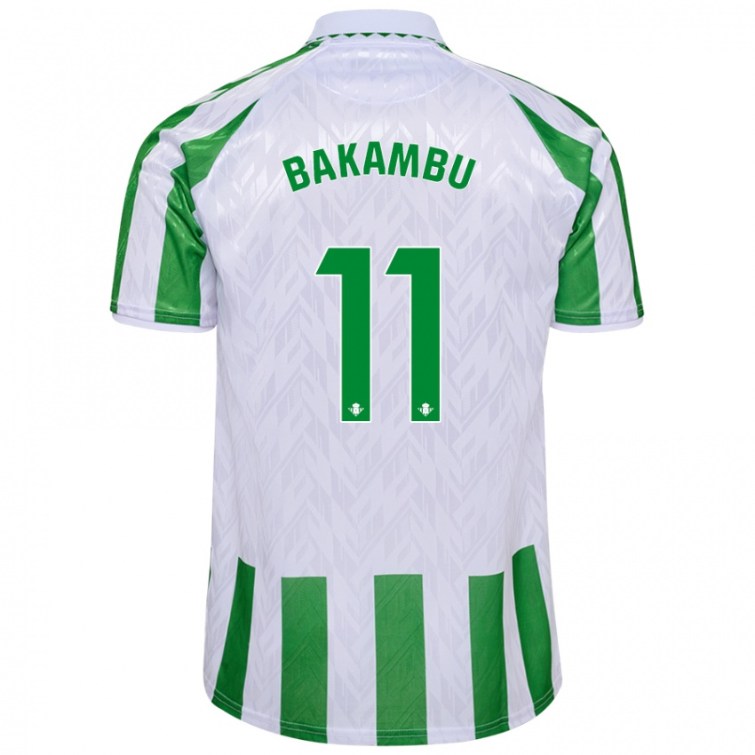 Criança Camisola Cedric Bakambu #11 Riscas Brancas Verdes Principal 2024/25 Camisa Brasil