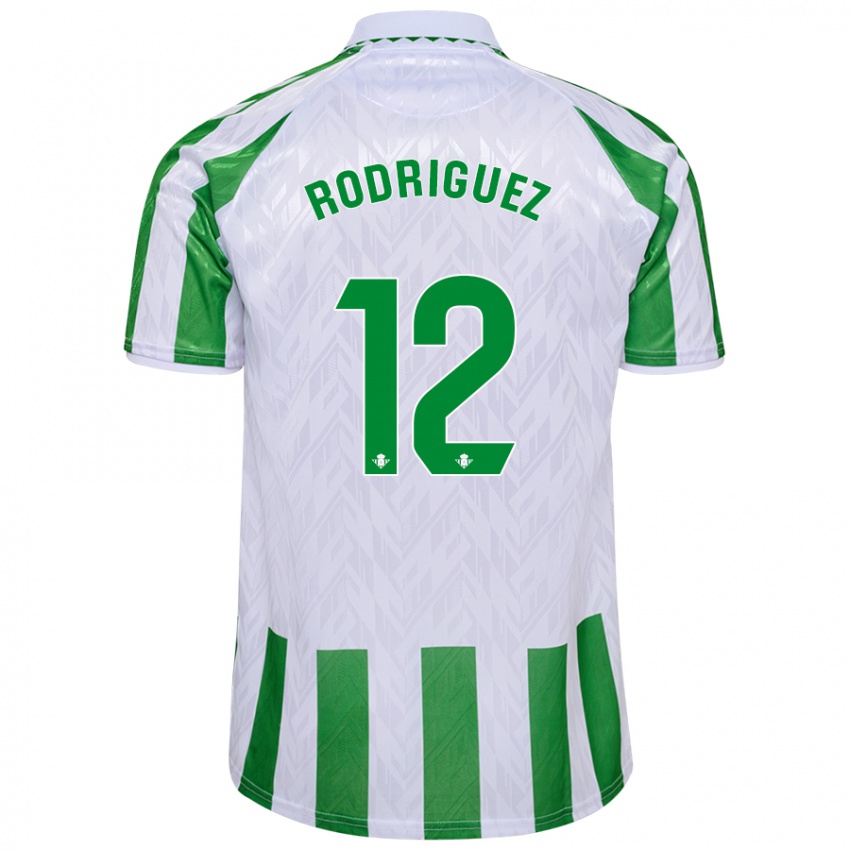 Criança Camisola Ricardo Rodríguez #12 Riscas Brancas Verdes Principal 2024/25 Camisa Brasil