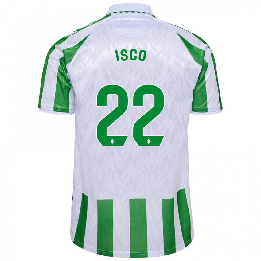 Criança Camisola Isco #22 Riscas Brancas Verdes Principal 2024/25 Camisa Brasil