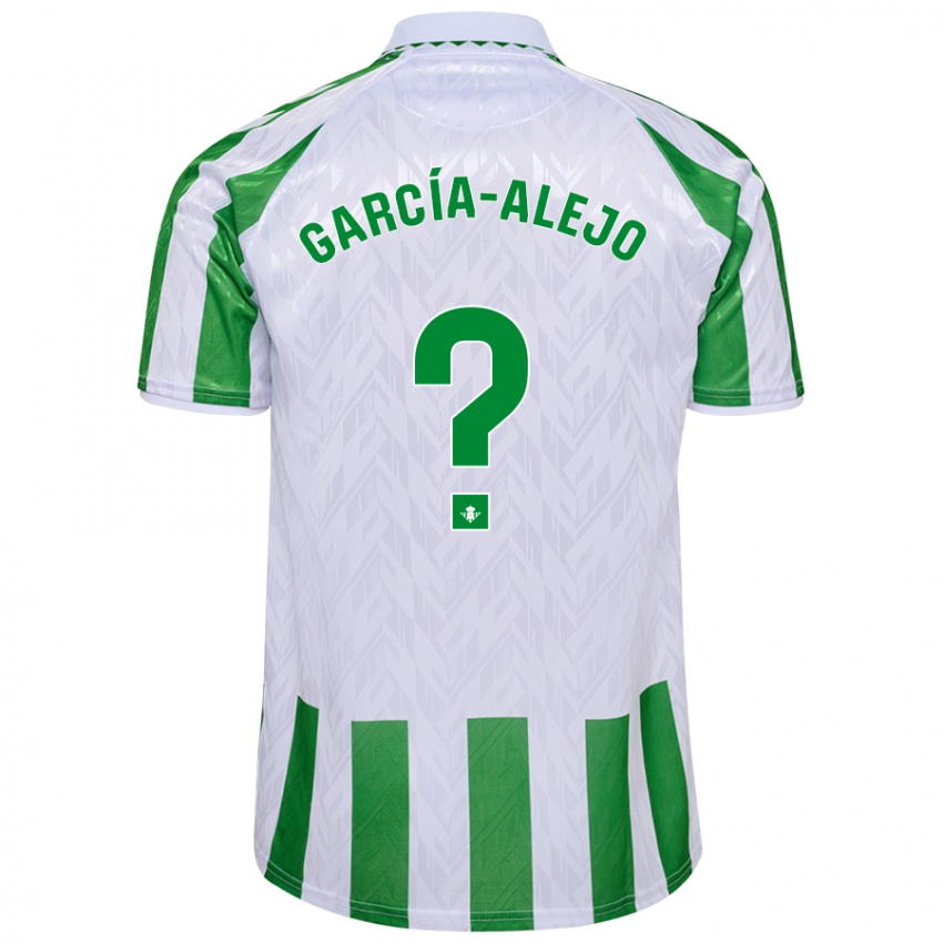 Criança Camisola Raúl García-Alejo #0 Riscas Brancas Verdes Principal 2024/25 Camisa Brasil