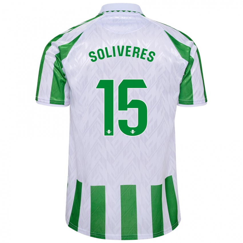 Criança Camisola Gema Soliveres #15 Riscas Brancas Verdes Principal 2024/25 Camisa Brasil