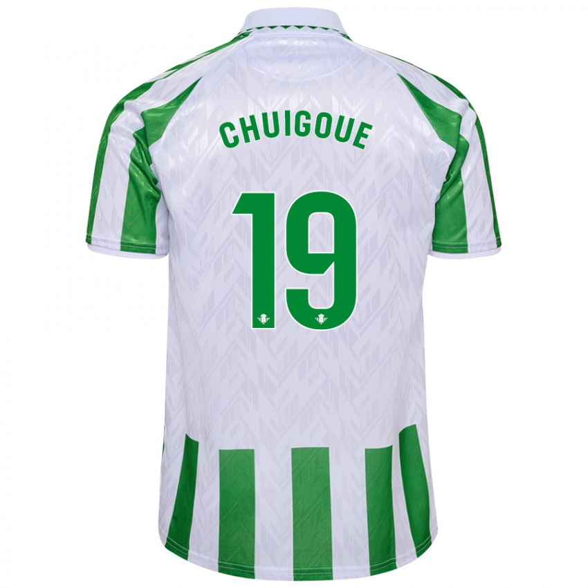 Criança Camisola Dorine Chuigoué #19 Riscas Brancas Verdes Principal 2024/25 Camisa Brasil