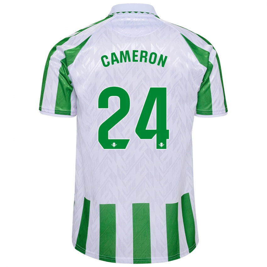 Criança Camisola Tiffany Devonna Cameron #24 Riscas Brancas Verdes Principal 2024/25 Camisa Brasil