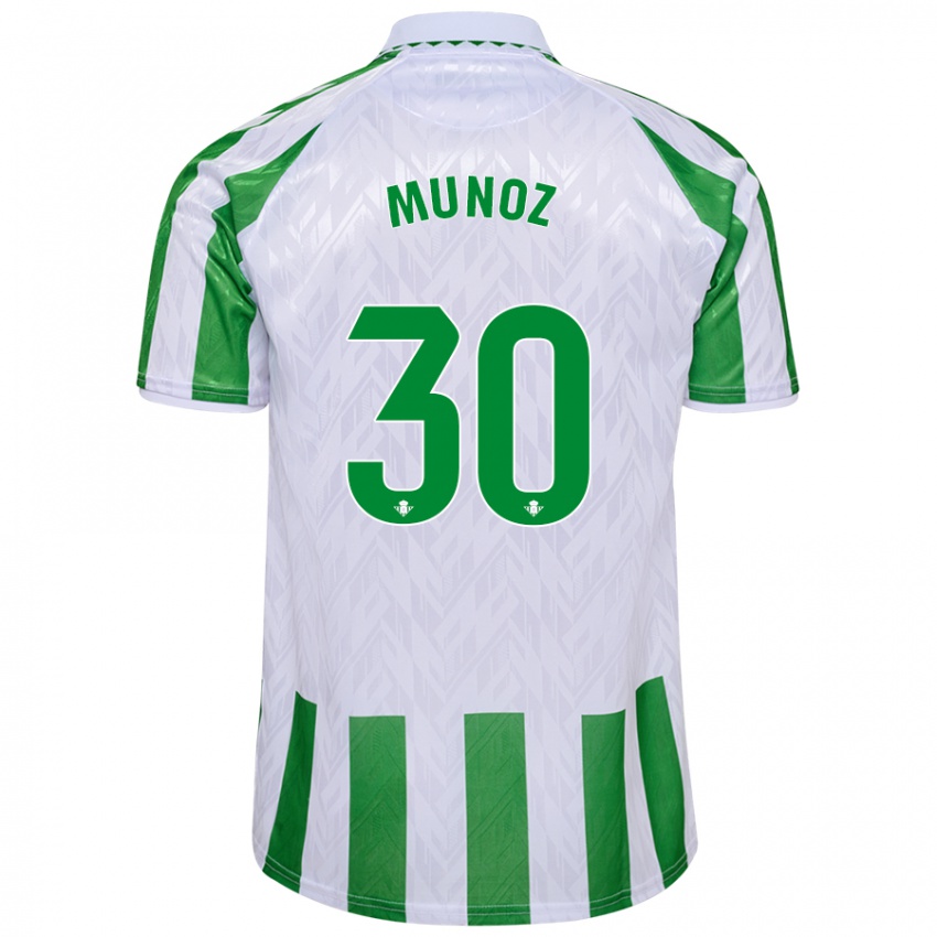 Criança Camisola Blanca Muñoz #30 Riscas Brancas Verdes Principal 2024/25 Camisa Brasil