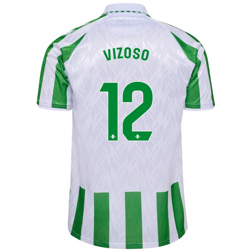 Criança Camisola Paula Vizoso Prieto #12 Riscas Brancas Verdes Principal 2024/25 Camisa Brasil