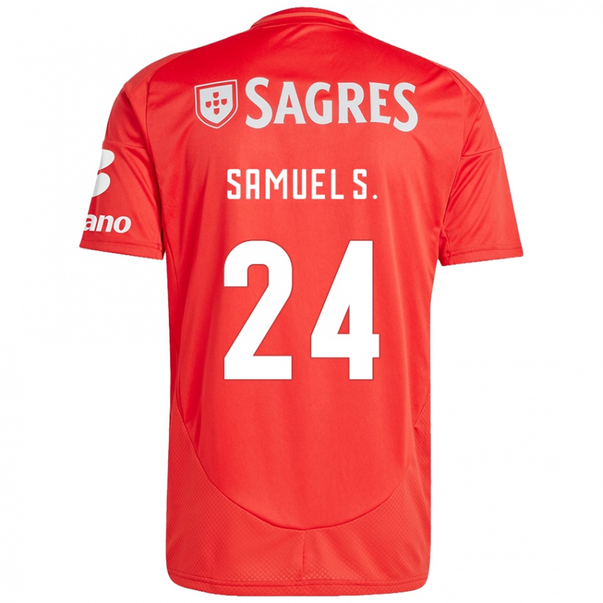 Criança Camisola Samuel Soares #24 Vermelho Branco Principal 2024/25 Camisa Brasil