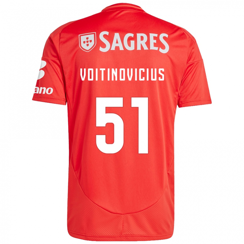 Criança Camisola Arnas Voitinovicius #51 Vermelho Branco Principal 2024/25 Camisa Brasil