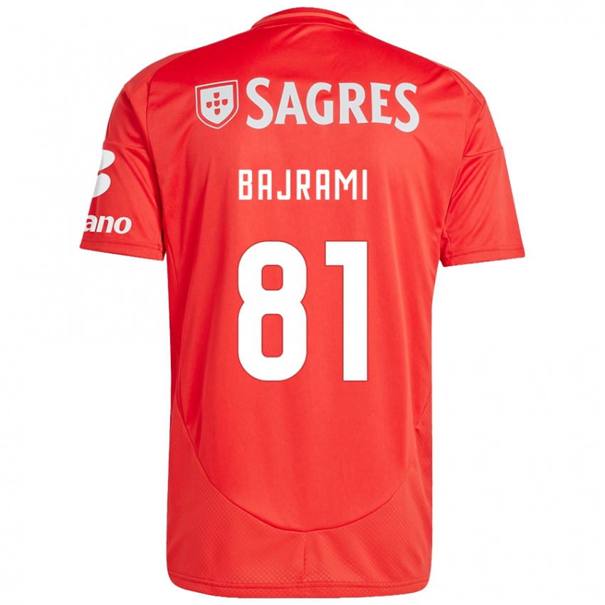 Criança Camisola Adrian Bajrami #81 Vermelho Branco Principal 2024/25 Camisa Brasil