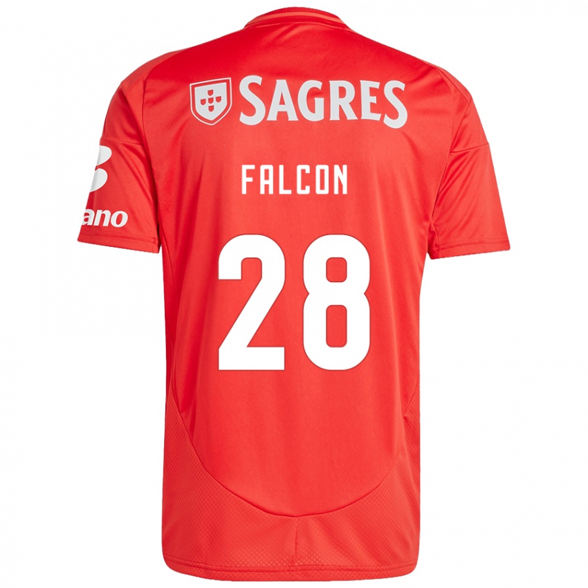 Criança Camisola Andrea Falcón #28 Vermelho Branco Principal 2024/25 Camisa Brasil