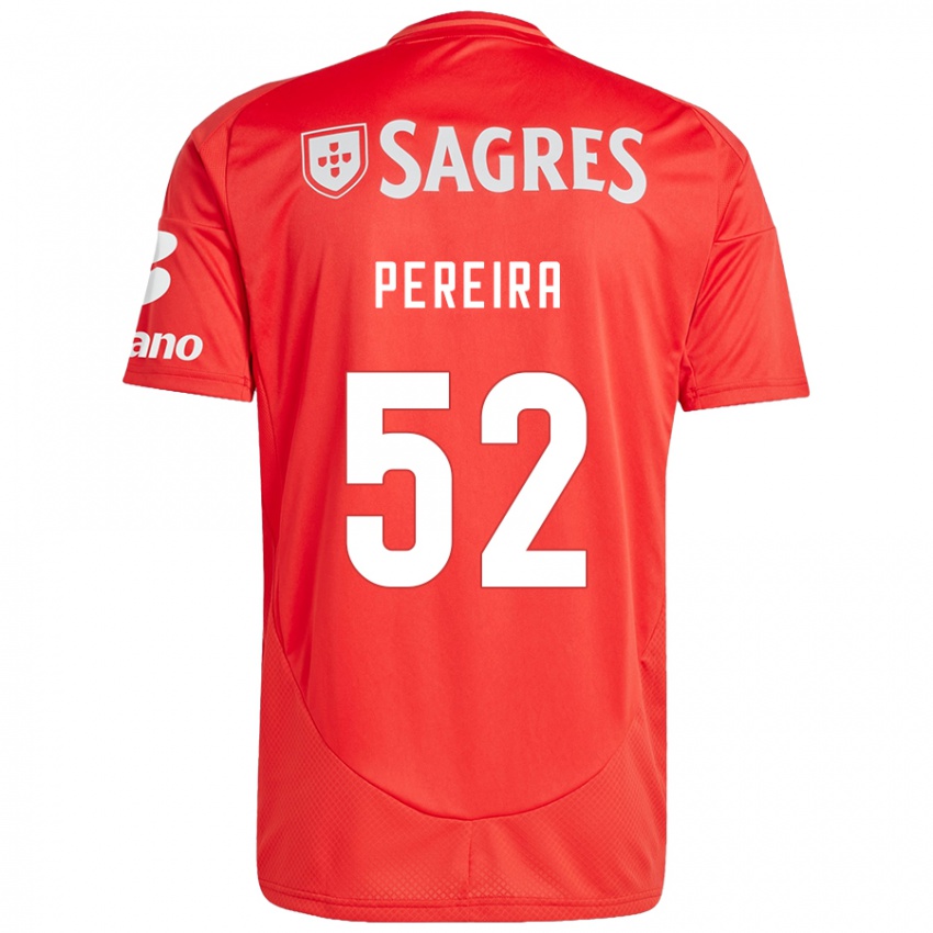 Criança Camisola Henrique Pereira #52 Vermelho Branco Principal 2024/25 Camisa Brasil