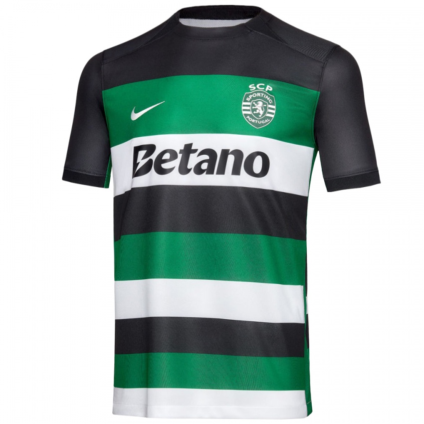 Criança Camisola Rodrigo Cabrito #0 Preto Branco Verde Principal 2024/25 Camisa Brasil