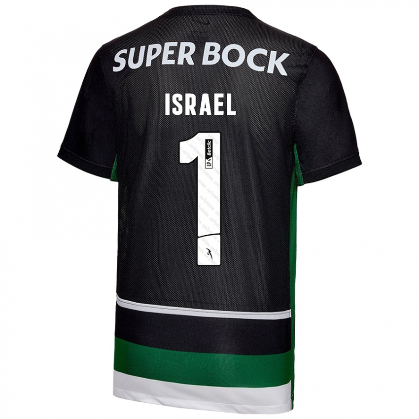 Criança Camisola Franco Israel #1 Preto Branco Verde Principal 2024/25 Camisa Brasil