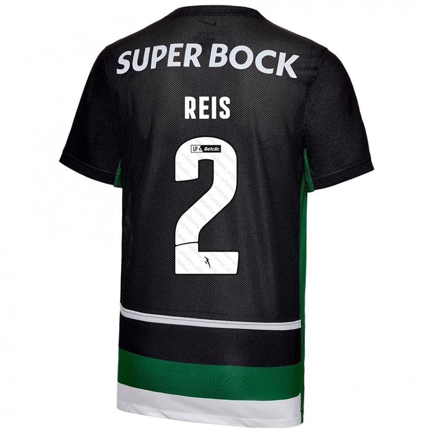 Criança Camisola Matheus Reis #2 Preto Branco Verde Principal 2024/25 Camisa Brasil