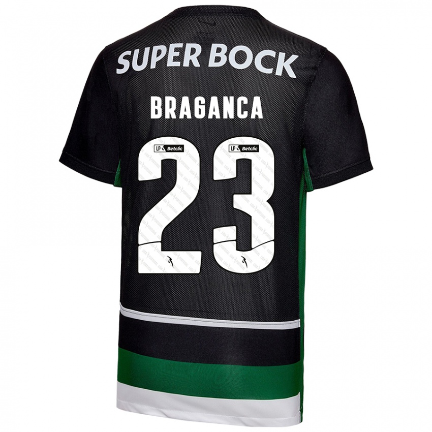 Criança Camisola Daniel Bragança #23 Preto Branco Verde Principal 2024/25 Camisa Brasil