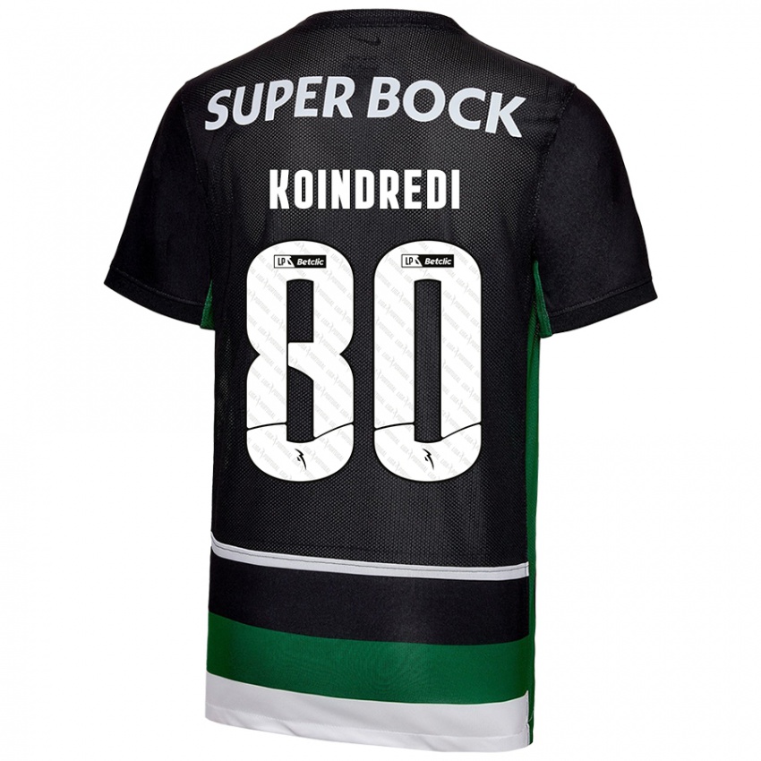 Criança Camisola Koba Koindredi #80 Preto Branco Verde Principal 2024/25 Camisa Brasil