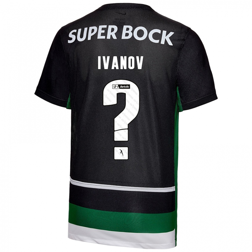 Criança Camisola David Ivanov #0 Preto Branco Verde Principal 2024/25 Camisa Brasil