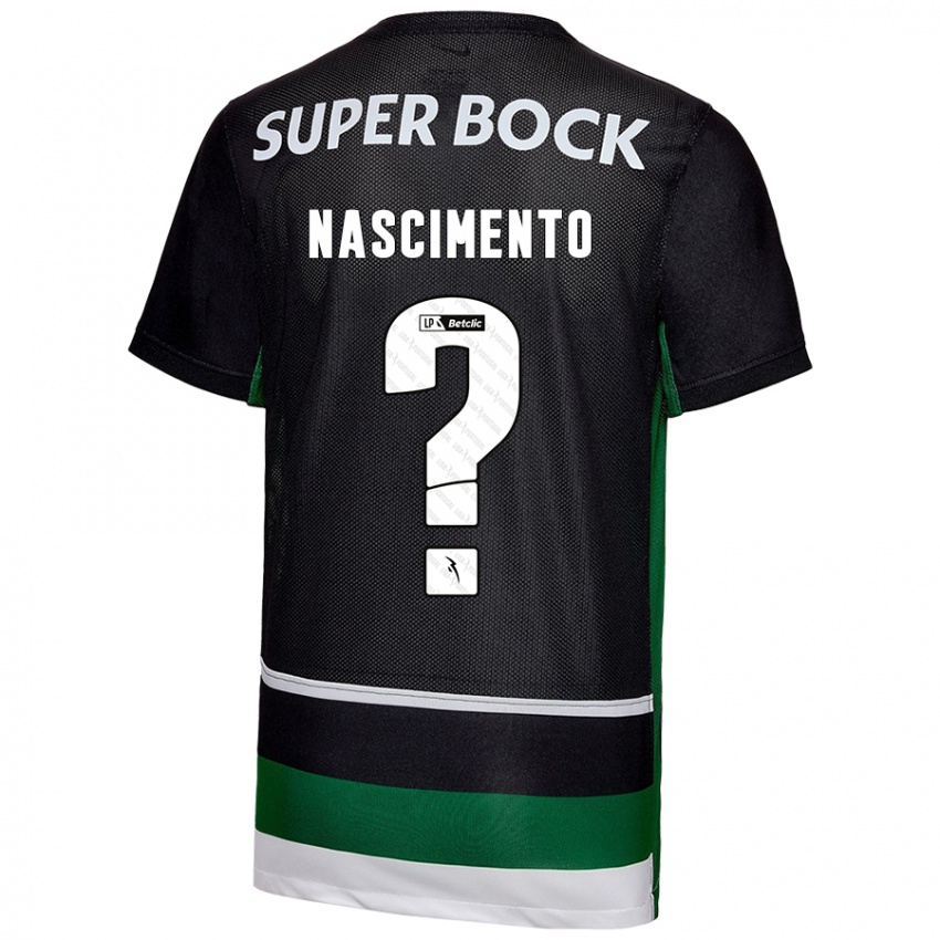 Criança Camisola Sandro Nascimento #0 Preto Branco Verde Principal 2024/25 Camisa Brasil