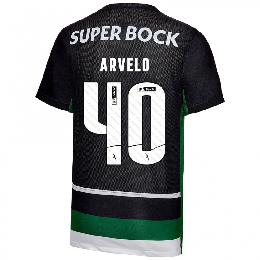 Criança Camisola Adam Arvelo #40 Preto Branco Verde Principal 2024/25 Camisa Brasil