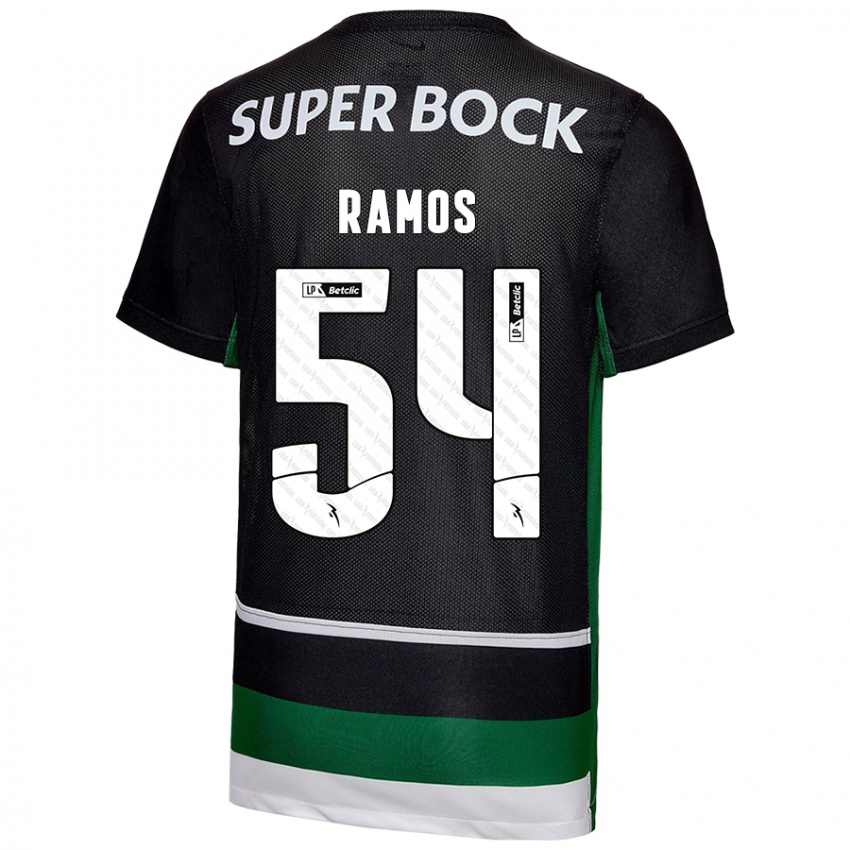 Criança Camisola Bruno Ramos #54 Preto Branco Verde Principal 2024/25 Camisa Brasil