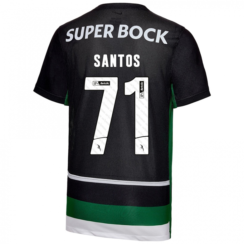 Criança Camisola Denilson Santos #71 Preto Branco Verde Principal 2024/25 Camisa Brasil