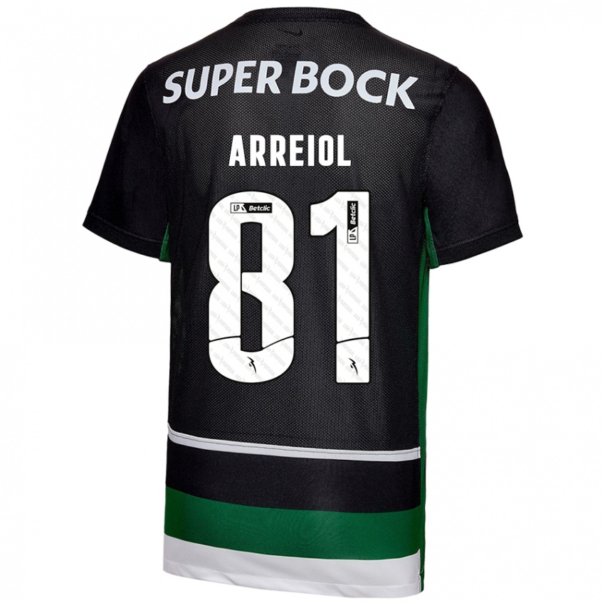 Criança Camisola Henrique Arreiol #81 Preto Branco Verde Principal 2024/25 Camisa Brasil