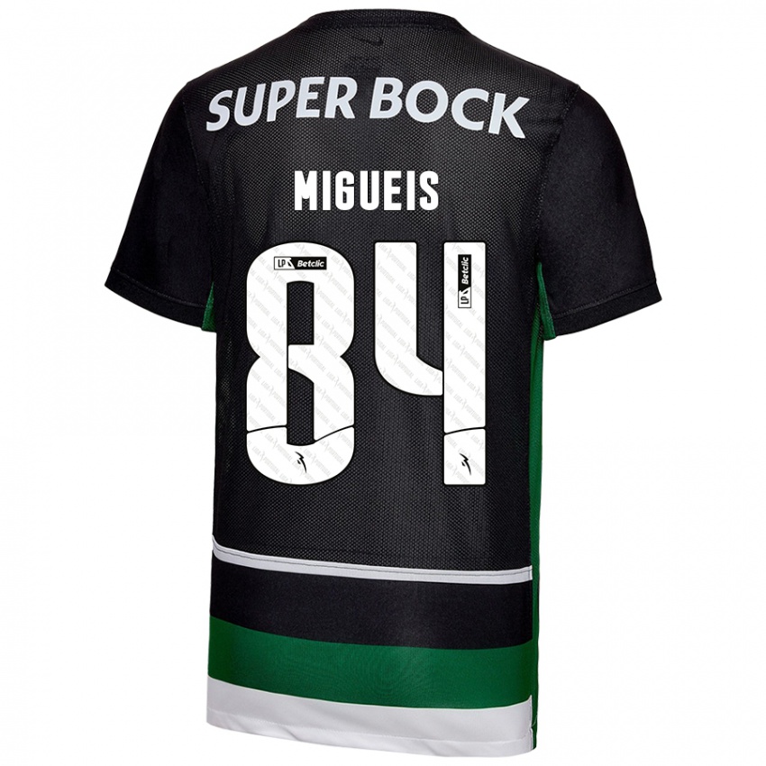 Criança Camisola Pedro Miguéis #84 Preto Branco Verde Principal 2024/25 Camisa Brasil