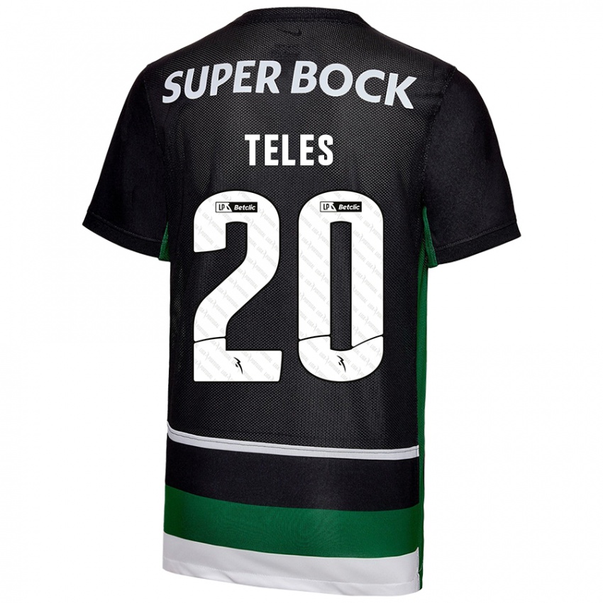 Criança Camisola Ana Isabel Teles #20 Preto Branco Verde Principal 2024/25 Camisa Brasil