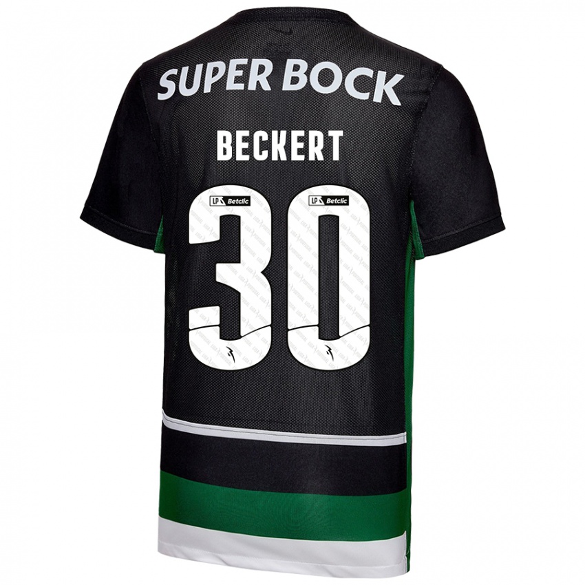 Criança Camisola Carolina Beckert #30 Preto Branco Verde Principal 2024/25 Camisa Brasil