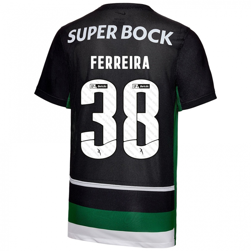 Criança Camisola Marta Ferreira #38 Preto Branco Verde Principal 2024/25 Camisa Brasil