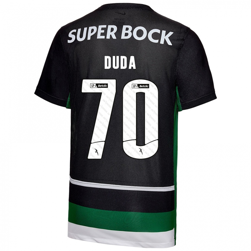 Criança Camisola Dudá #70 Preto Branco Verde Principal 2024/25 Camisa Brasil