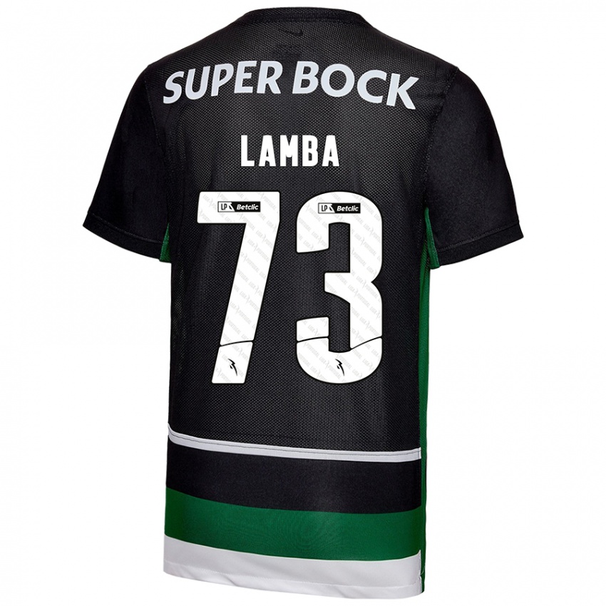 Criança Camisola Chico Lamba #73 Preto Branco Verde Principal 2024/25 Camisa Brasil