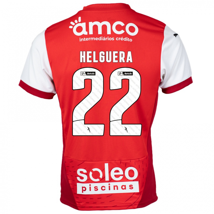 Criança Camisola Thiago Helguera #22 Vermelho Branco Principal 2024/25 Camisa Brasil