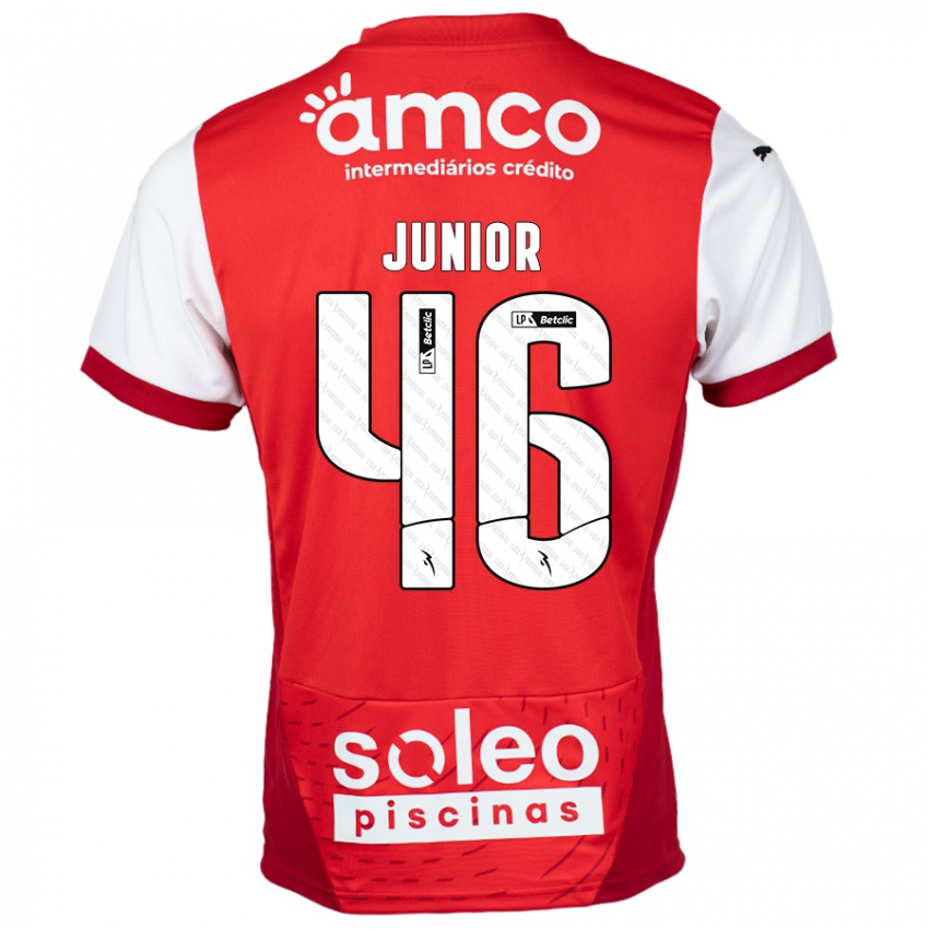 Criança Camisola Mário Junior #46 Vermelho Branco Principal 2024/25 Camisa Brasil