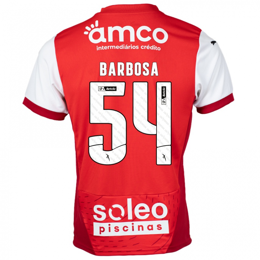 Criança Camisola Guilherme Barbosa #54 Vermelho Branco Principal 2024/25 Camisa Brasil