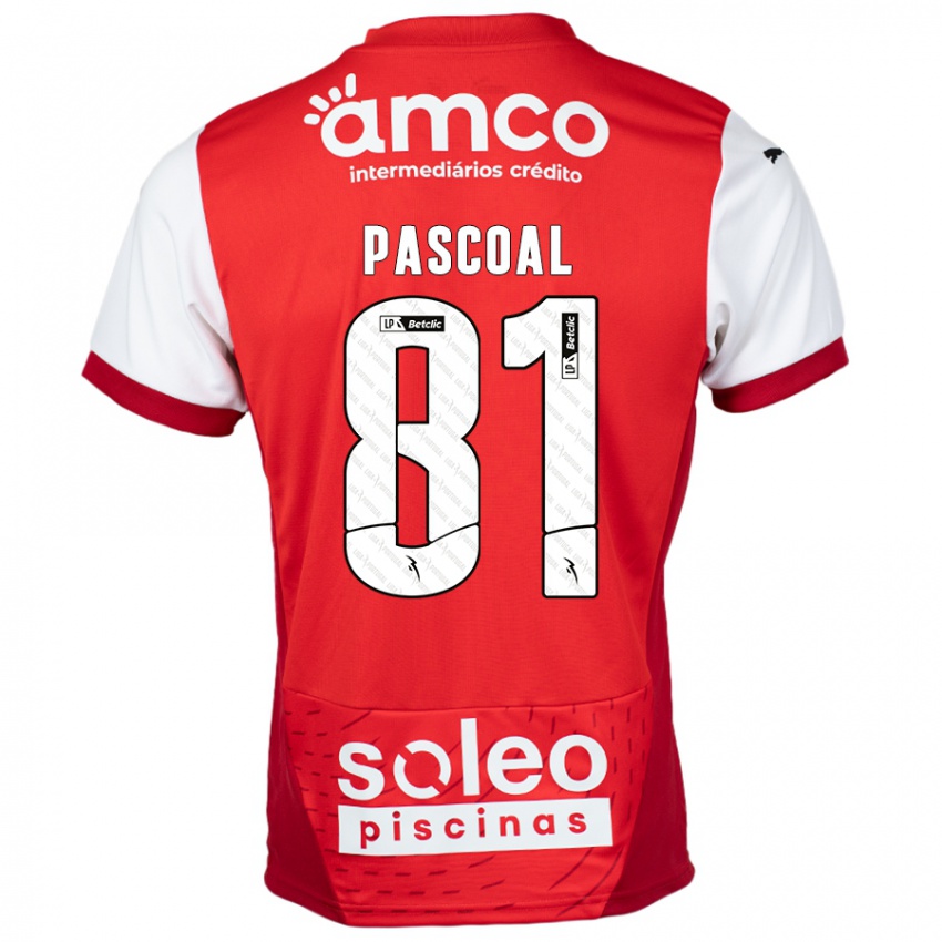 Criança Camisola Fodé Pascoal #81 Vermelho Branco Principal 2024/25 Camisa Brasil