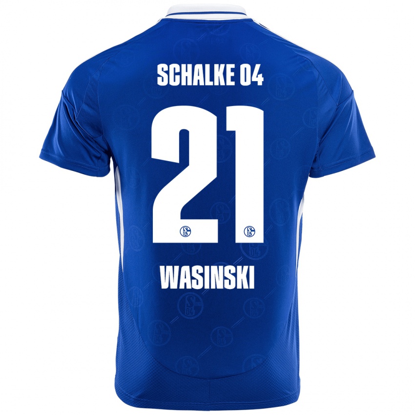 Criança Camisola Martin Wasinski #21 Azul Real Principal 2024/25 Camisa Brasil